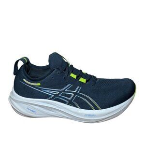 ASICS Dark Blue Sneakers with Bright Lime Highlights gel nimbus 26 size 12